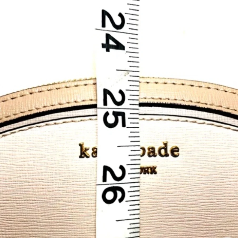 kate spade Tan and Cream Leather Round Crossbody Bag